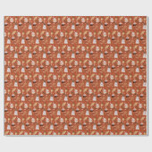 Gezellige Herfst Spooky Ghosts Cadeaupapier (Vlak)