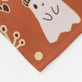 Gezellige Herfst Spooky Ghosts Fleece Deken (Hoek)