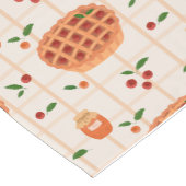 Gezellige herfst taart en jam patroon korte tafelloper (Hoek)