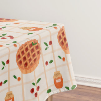 Gezellige herfst taart en jam patroon tafelkleed