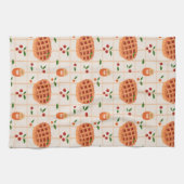 Gezellige herfst taart en jam patroon theedoek (Horizontaal)