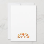 Gezellige Herfst Teddy Bear Baby shower Uitnodigin Kaart (Achterkant)