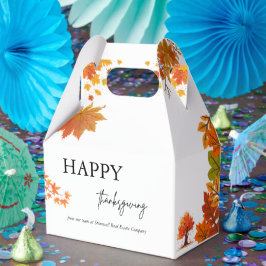 Gezellige herfst thanksgiving dinerfeest bedankdoosjes