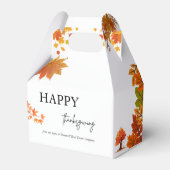 Gezellige herfst thanksgiving dinerfeest bedankdoosjes (Voorkant Zijde)