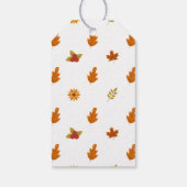 Gezellige herfst thanksgiving dinerfeest cadeaulabel (Achterkant)