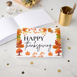 Gezellige herfst thanksgiving dinerfeest gastenboek