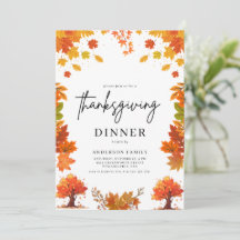 Gezellige herfst thanksgiving dinerfeest