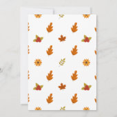 Gezellige herfst thanksgiving dinerfeest kaart (Achterkant)