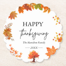 Gezellige herfst thanksgiving dinerfeest