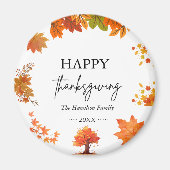 Gezellige herfst thanksgiving dinerfeest magneet (Voorkant)