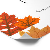 Gezellige herfst thanksgiving dinerfeest poster (Hoek)