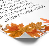 Gezellige herfst thanksgiving dinerfeest poster (Hoek)