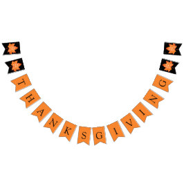 Gezellige herfst thanksgiving dinerfeest vlaggetjes