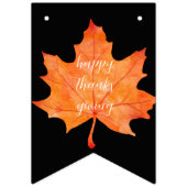 Gezellige herfst thanksgiving dinerfeest vlaggetjes (Tweede vlag)
