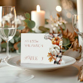 Gezellige Herfst Thanksgiving Plaats Kaarten met P