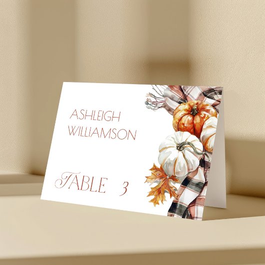 Gezellige Herfst Thanksgiving Plaats Kaarten met P