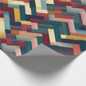Gezellige herfst tonen weven patroon cadeaupapier (Hoek)