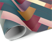 Gezellige herfst tonen weven patroon cadeaupapier (Rol Hoek)