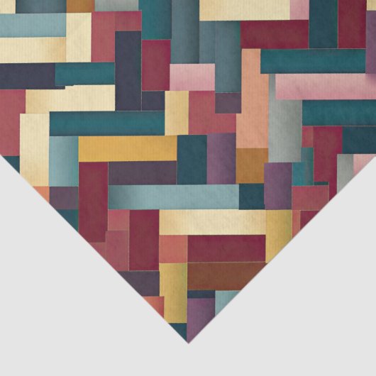 Gezellige herfst tonen weven patroon tissuepapier (Detail)