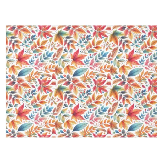 Gezellige herfst verlaat het herfstseizoen tafelkleed (Voorkant (Horizontaal))