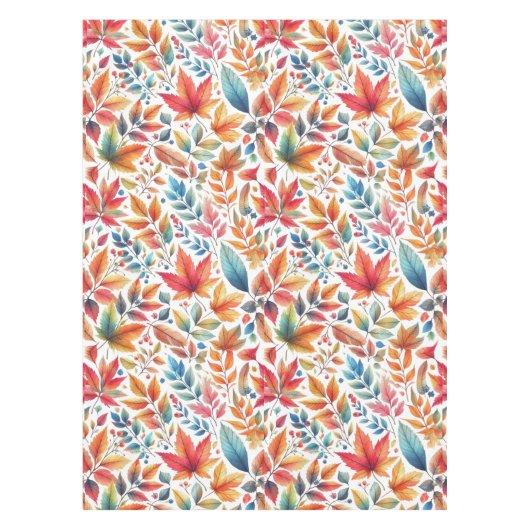 Gezellige herfst verlaat het herfstseizoen tafelkleed (Voorkant)