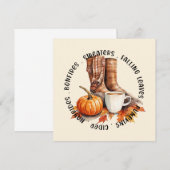 Gezellige Herfst Vibes - Laarzen, pompoenkruid, vr (Voorkant / Achterkant)