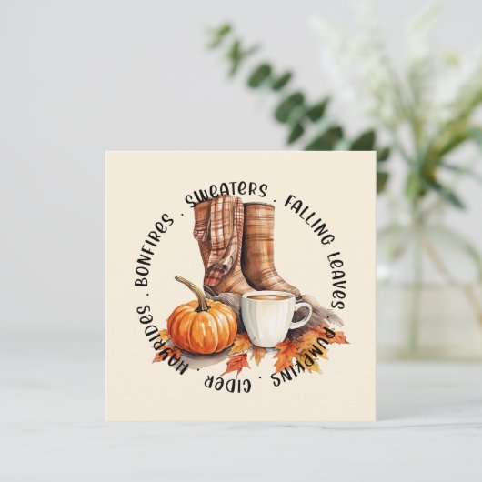 Gezellige Herfst Vibes - Laarzen, pompoenkruid, vr (Staand voorkant)