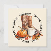 Gezellige Herfst Vibes - Laarzen, pompoenkruid, vr (Voorkant)