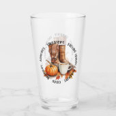 Gezellige Herfst Vibes - Laarzen, pompoenkruid, vr Glas (Achterkant)