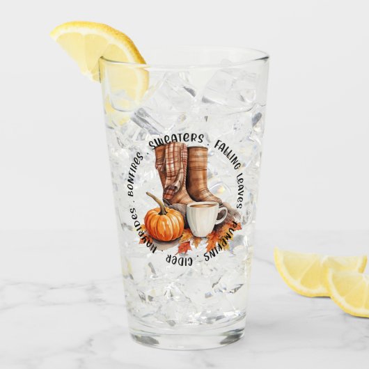 Gezellige Herfst Vibes - Laarzen, pompoenkruid, vr Glas (Voorkant ijs)