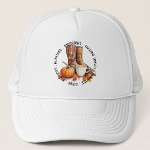 Gezellige Herfst Vibes - Laarzen, pompoenkruid, vr Trucker Pet