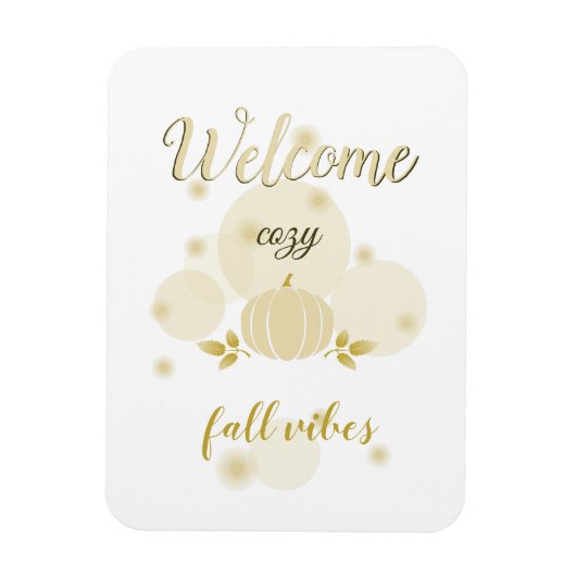 Gezellige herfst Vibes Neutrale pompoen Magneet (Verticaal)