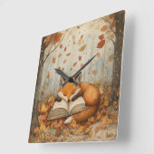 Gezellige Herfst Vos Wandklok (Hoek)