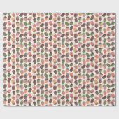 Gezellige Herfst Warme witte herfsteikel Cadeaupapier (Vlak)