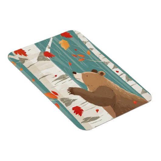 Gezellige Herfst Woodland Beer Magneet (Rechterzijde)