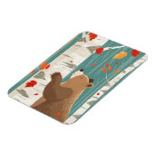 Gezellige Herfst Woodland Beer Magneet (Linkerzijde)