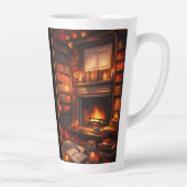 Gezellige herfstbibliotheek latte mok (Rechts)