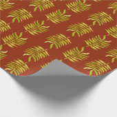 Gezellige herfstblad Kerst Cadeaupapier (Hoek)