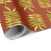 Gezellige herfstblad Kerst Cadeaupapier (Rol Hoek)