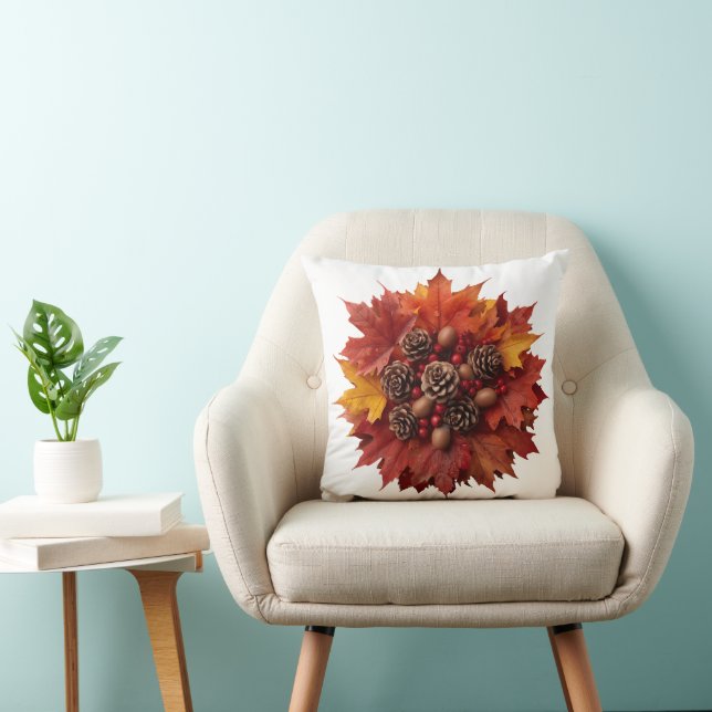 Gezellige herfstbladeren | decoratief Sierkussen (Stoel)
