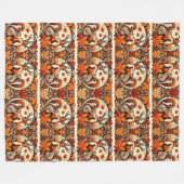 Gezellige herfstbladeren en herten fleece deken (Voorkant (Horizontaal))