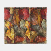 Gezellige herfstbladeren fleece deken (Voorkant (Horizontaal))