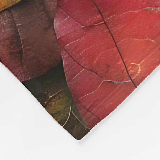 Gezellige herfstbladeren fleece deken (Hoek)