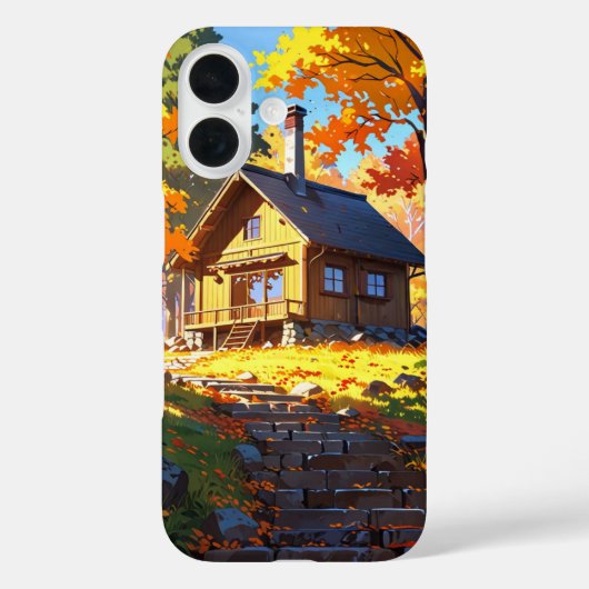 Gezellige herfstcabine Case-Mate iPhone case (Achterkant)