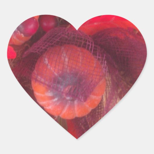 Gezellige herfstcharme - Herfst Decor & Gifts Hart Sticker (Voorkant)