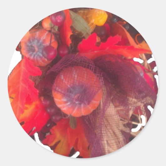 Gezellige herfstcharme - Herfst Decor & Gifts Ronde Sticker (Voorkant)