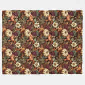 Gezellige herfstdeken met pompoenen Floral Eleganc Fleece Deken (Voorkant (Horizontaal))