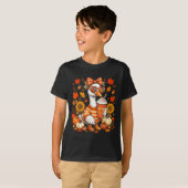 Gezellige herfstgans ontwerp grappige herfst dier  t-shirt (Voorkant volledig)