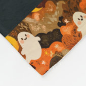 Gezellige herfstgeesten en bladeren Halloween Fleece Deken (Hoek)