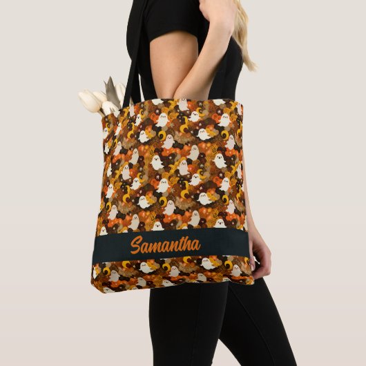 Gezellige herfstgeesten en bladeren tote bag (Dichtbij)